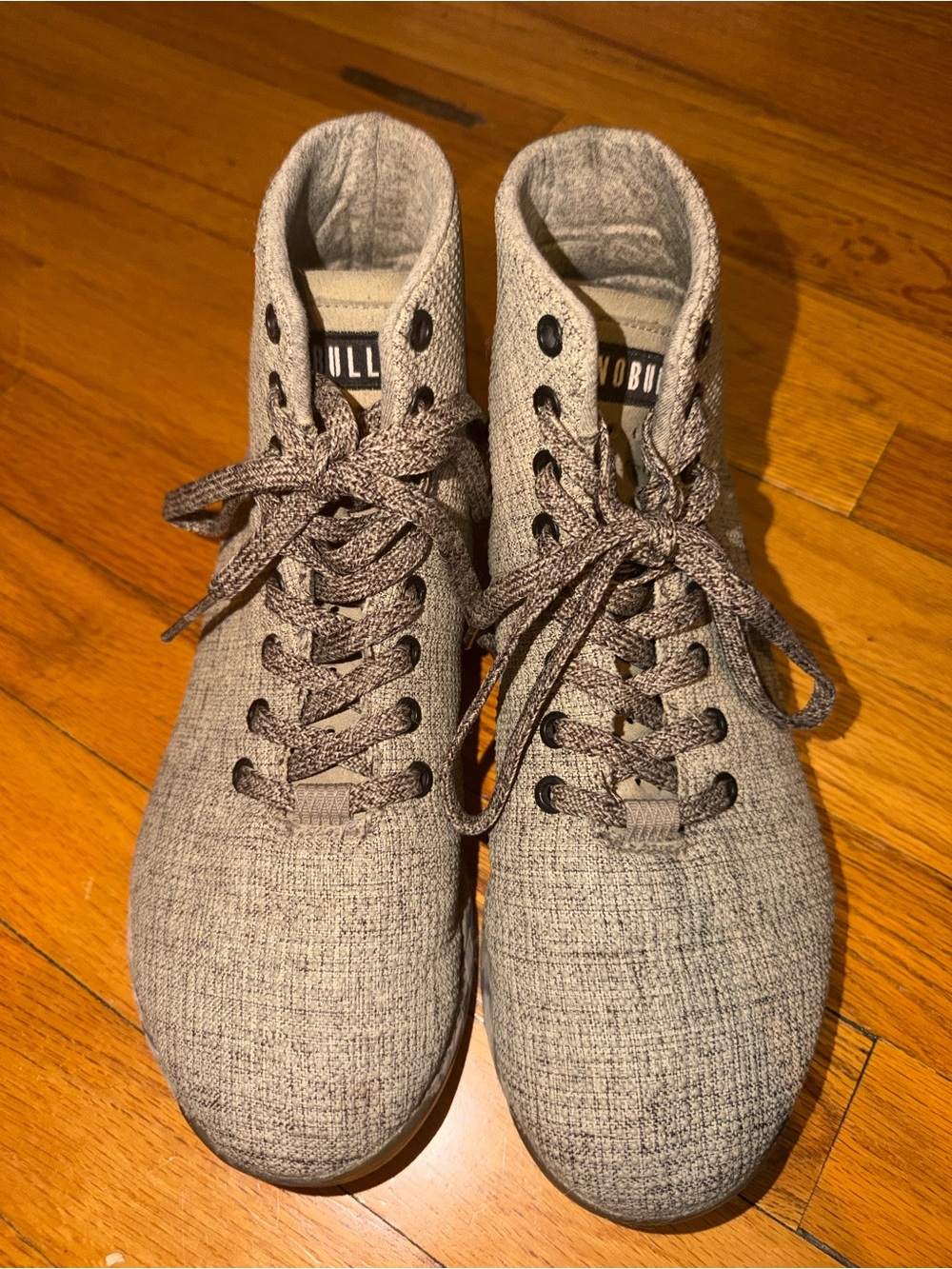 NOBULL Heather Gray High-Top Knit Sneakers